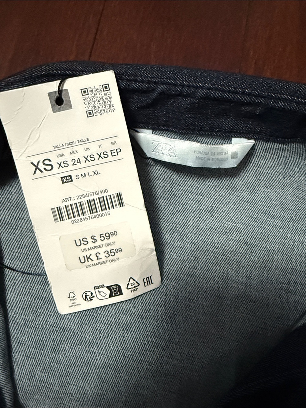 Zara Dark Denim Button-Front Midi Dress - Picture 2 of 3